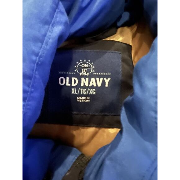 Old Navy Royal Navy Blue Zipper Snaps Puffy Vest, Men’s X-Large EUC - Picture 6 of 8